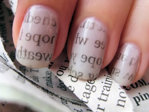 kako lakirati nokte sa novinama