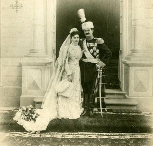 Aleksandar i Draga Obrenović na venčanju